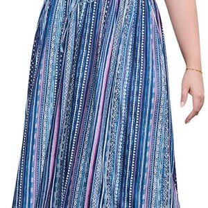 Plus Size Maxi Dress Polyester Boho Chic Casual Formal Pockets for Wedding